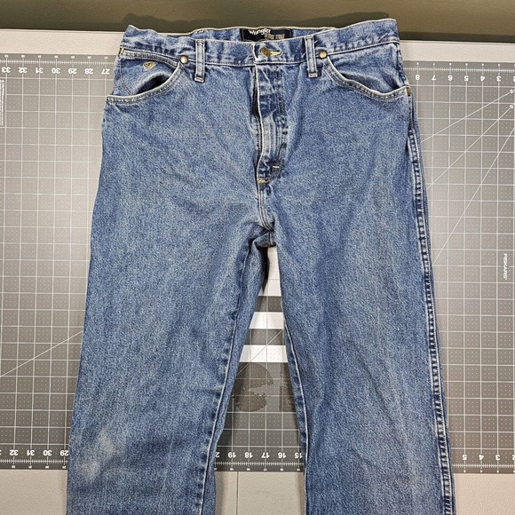 Wrangler George Straight Jeans Mens 35x32 Cowboy Western Bootcut Biker Preppy